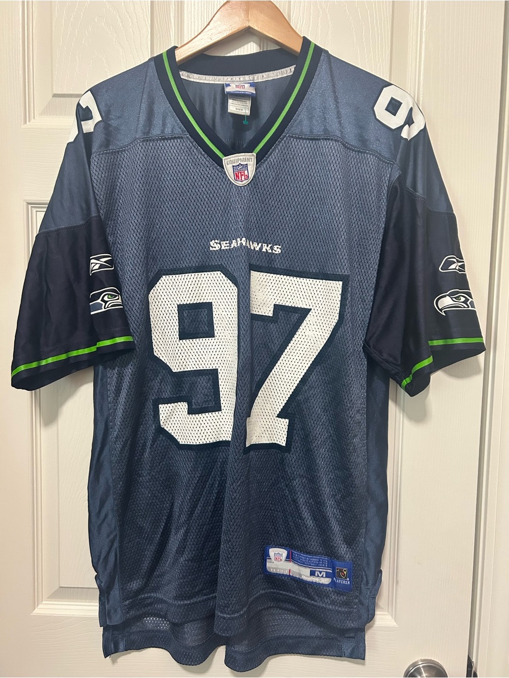 Rare Vintage Reebok Seattle Seahawks Patrick Kerney NFL Jersey Men's Size M